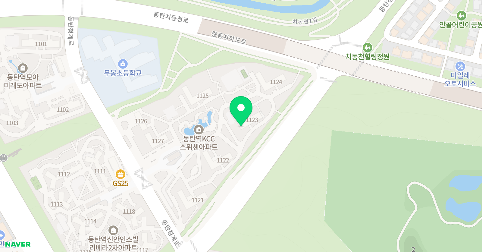 링키영어 동탄역 KCC스위첸점 위치