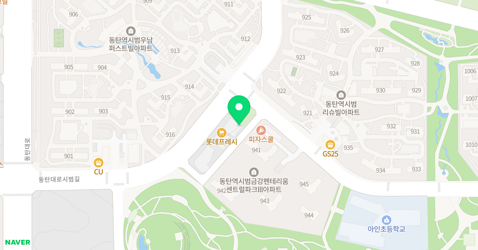 유니팝 동탄2시범단지센터 위치
