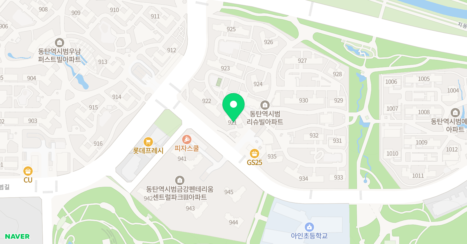 튼튼영어마스터클럽 아인초점 위치