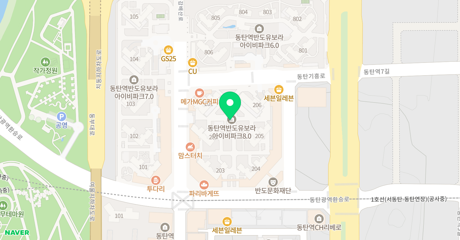 슈퍼키즈 태권도학원 동탄역점 위치