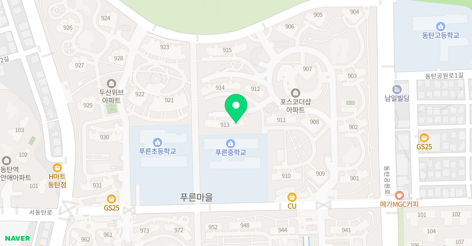 한우리 독서토론논술 푸른포스코 홈클럽 위치