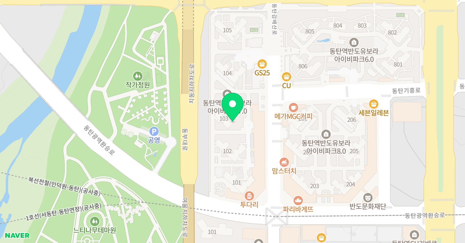 아소비 공부방 동탄역 반도7차점 위치