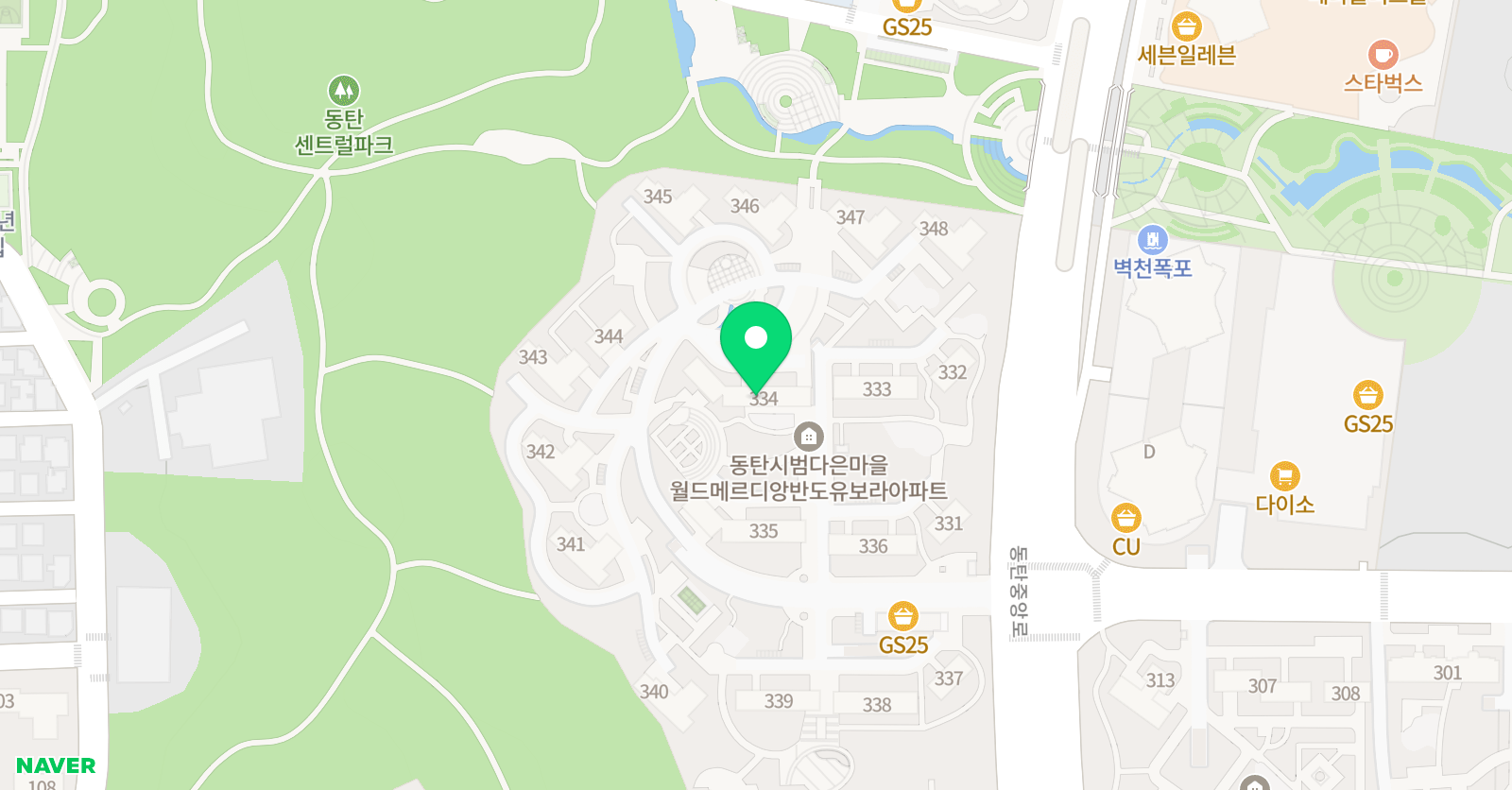 스마트 해법 수학학원 화성 동탄월드점 위치