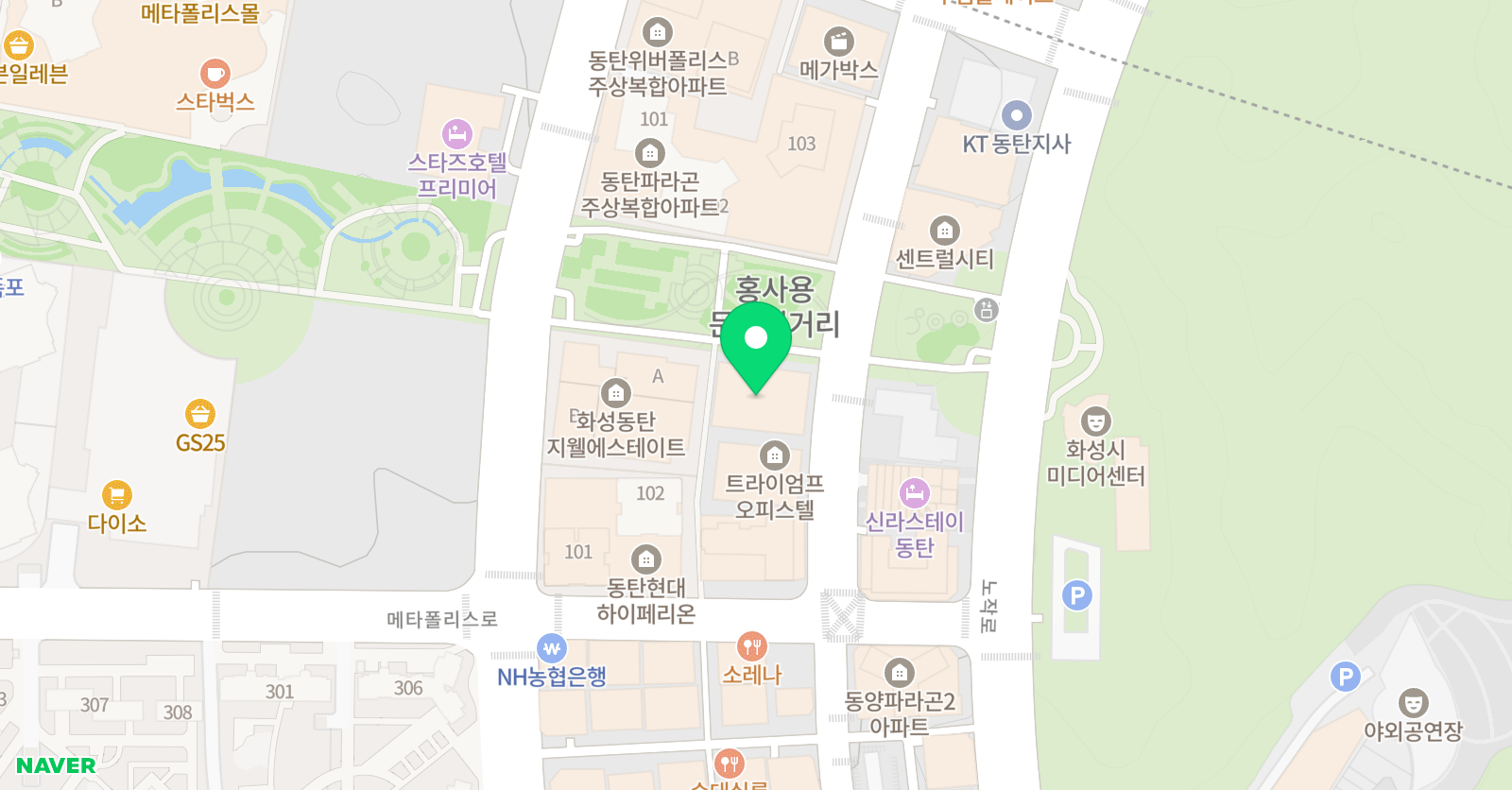 폴리 어학원 동탄캠퍼스 위치