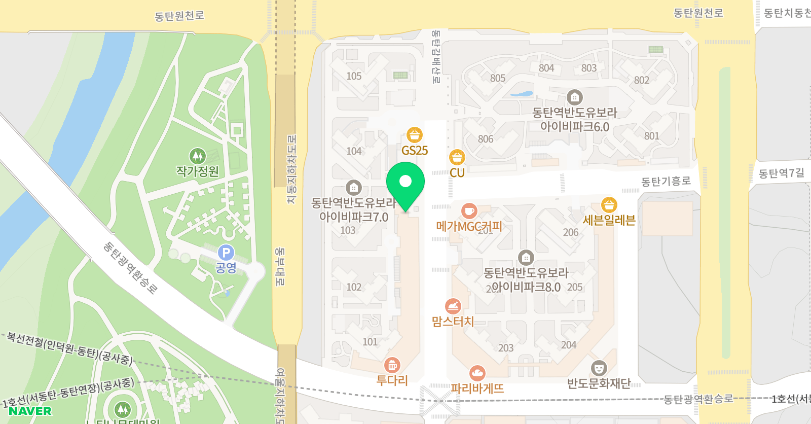 엠베스트 SE 수학학원 동탄여울캠퍼스 위치