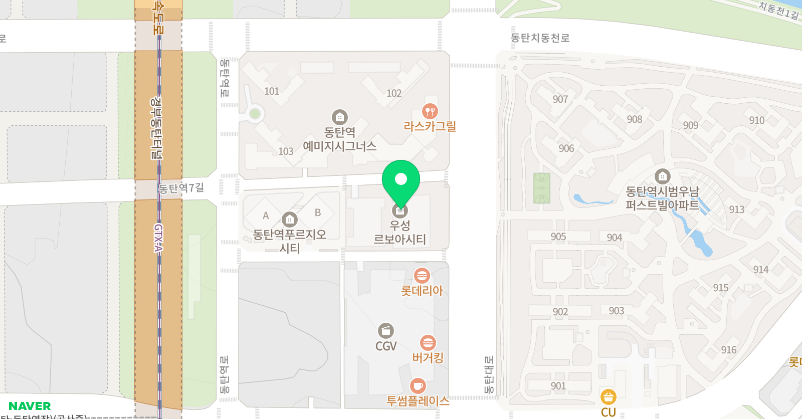 영어레시피 동탄점 위치