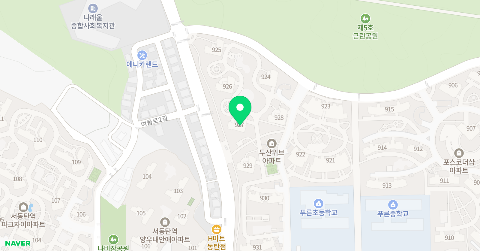 푸른마을두산 푸르넷 위치