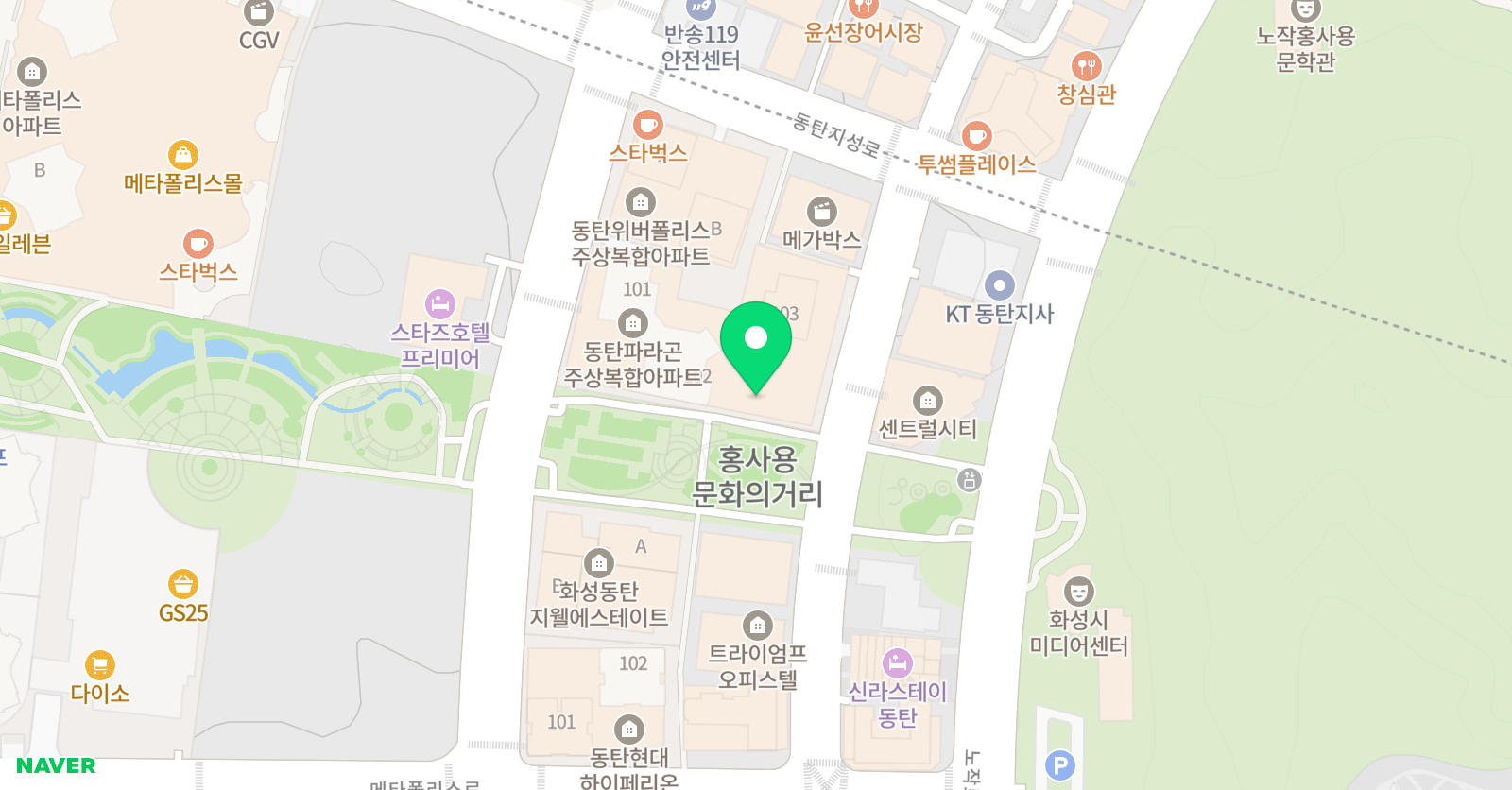 저스트뮤직아카데미 동탄점 위치