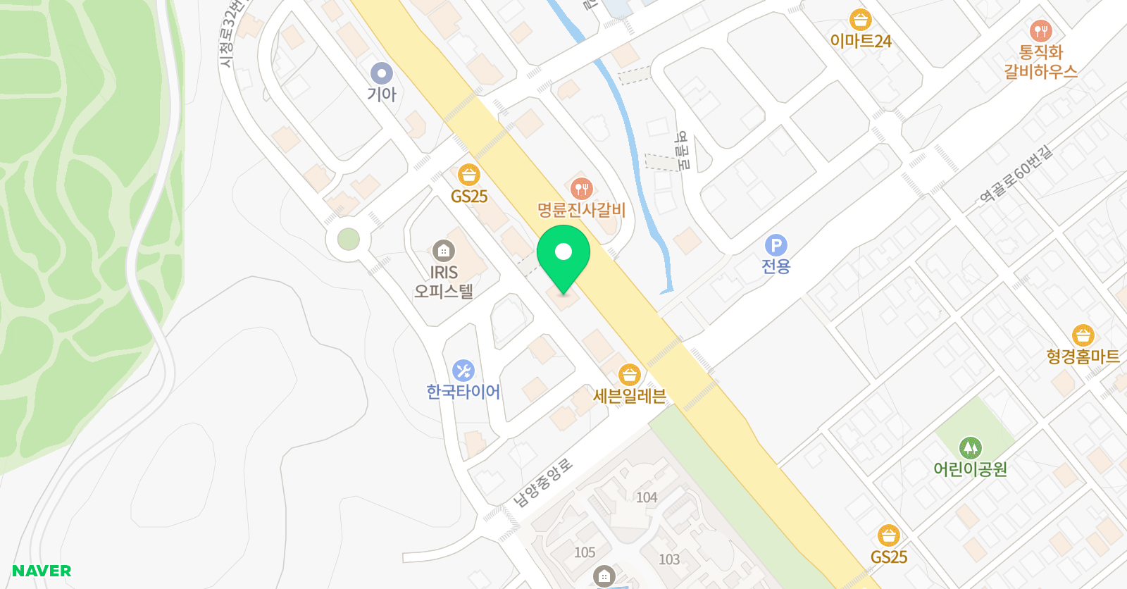 원탑 영수학원 위치