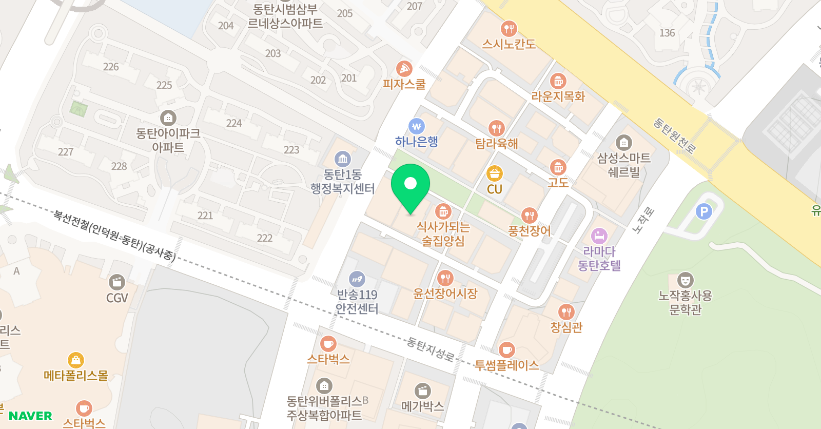 인생댄스 학원 동탄본점 위치