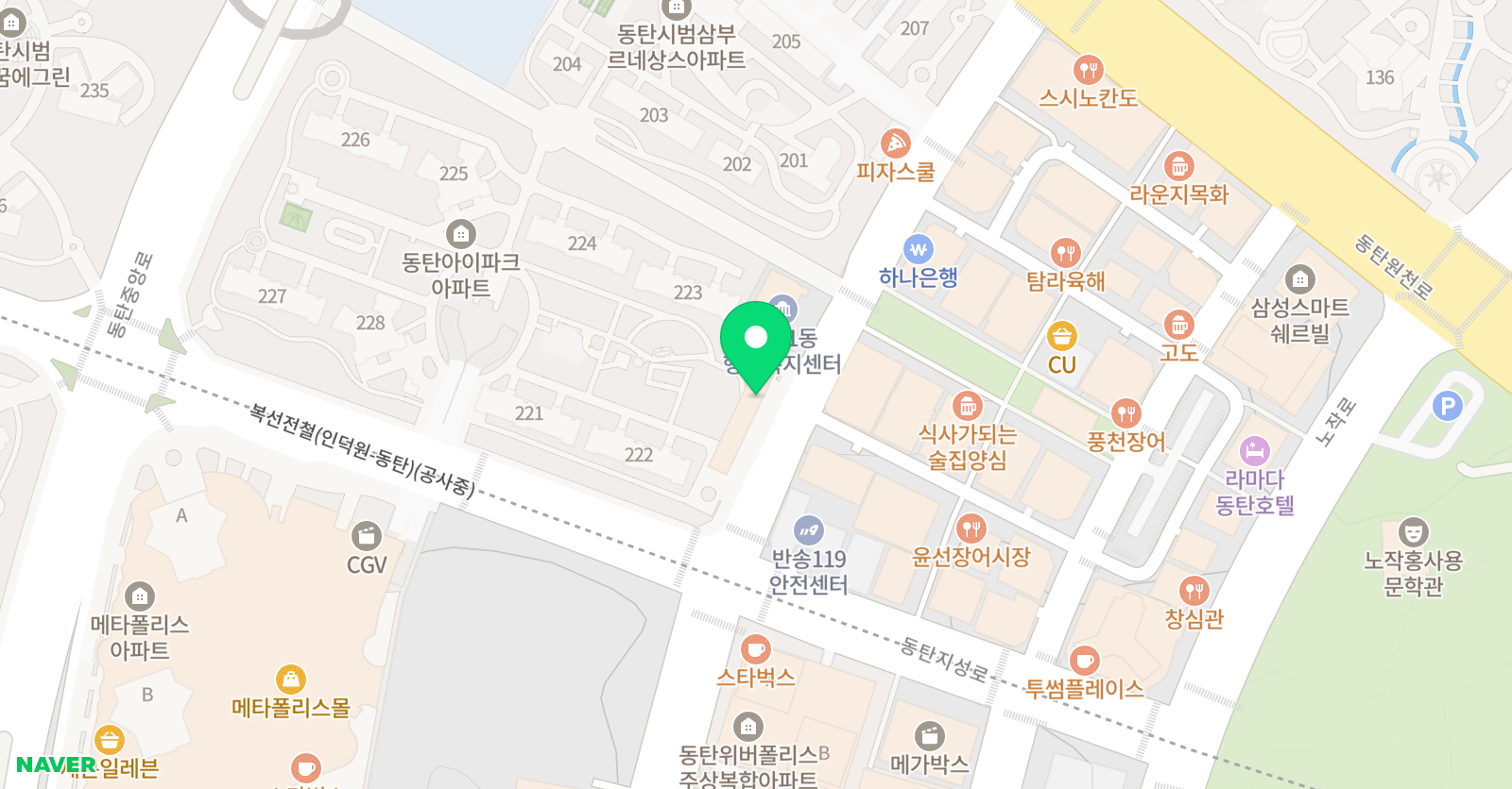 빨간펜 수학의달인 동탄아이파크점 위치