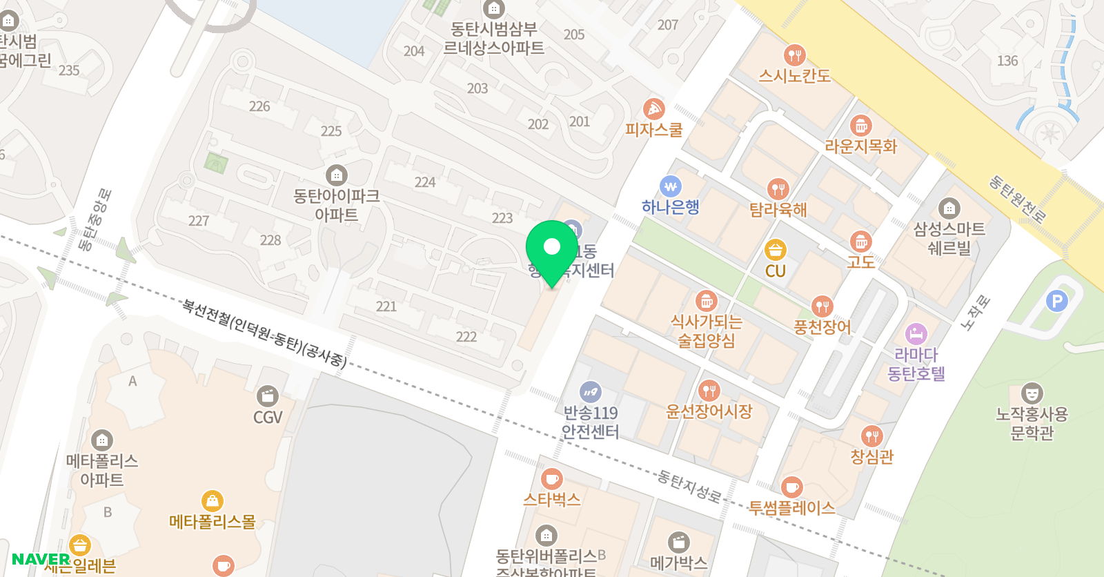 동탄반젤로 음악학원 위치