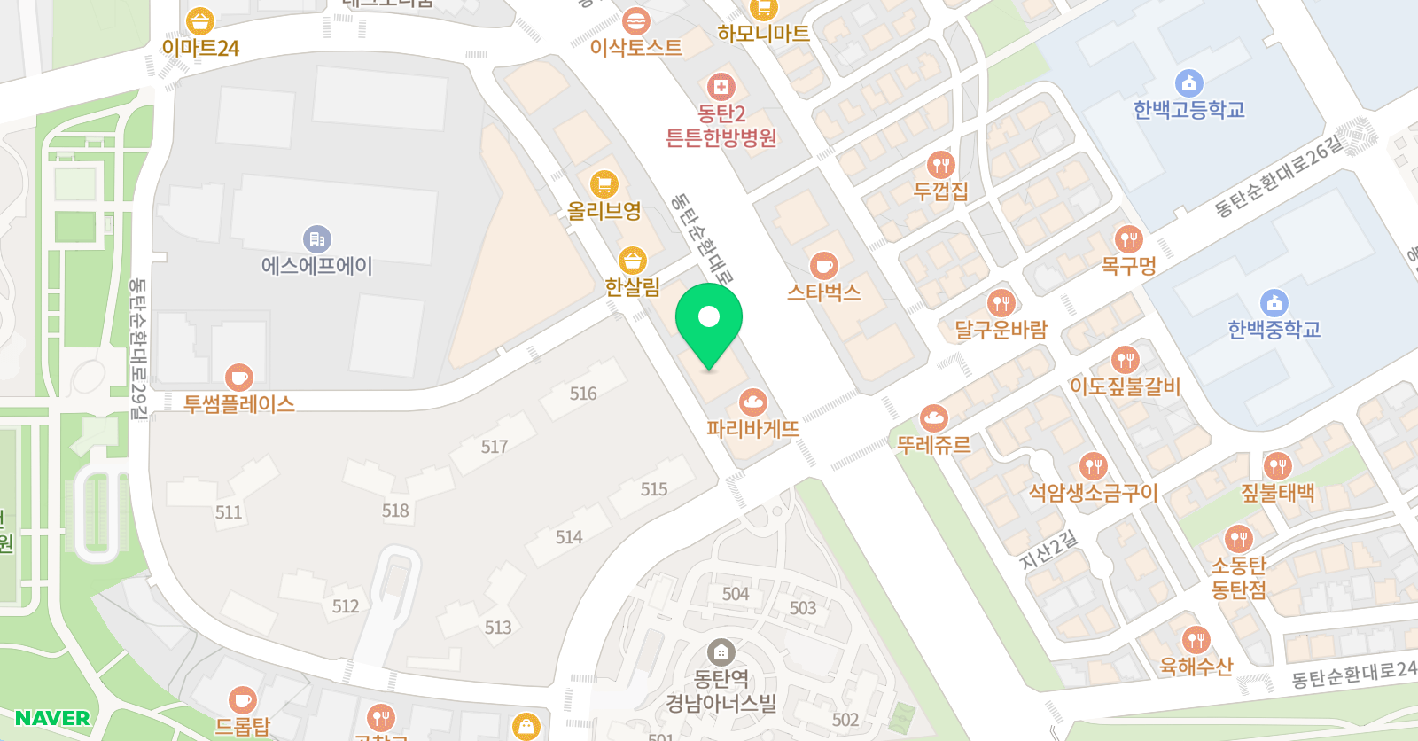 HB 음악학원 위치