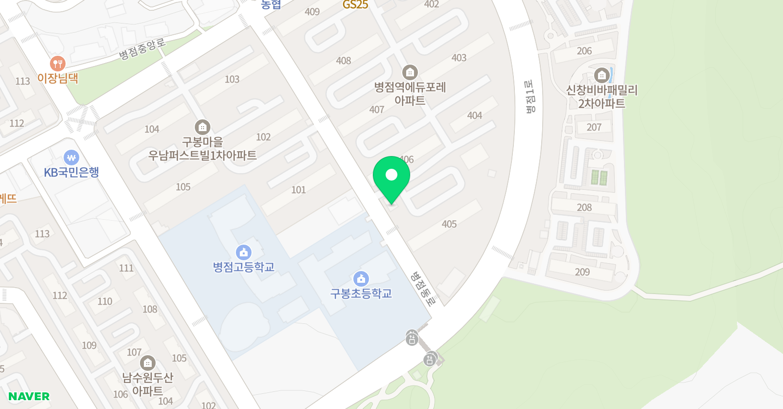 빨간펜수학의달인 수학의달인 학원 병점느치미4단지점 위치