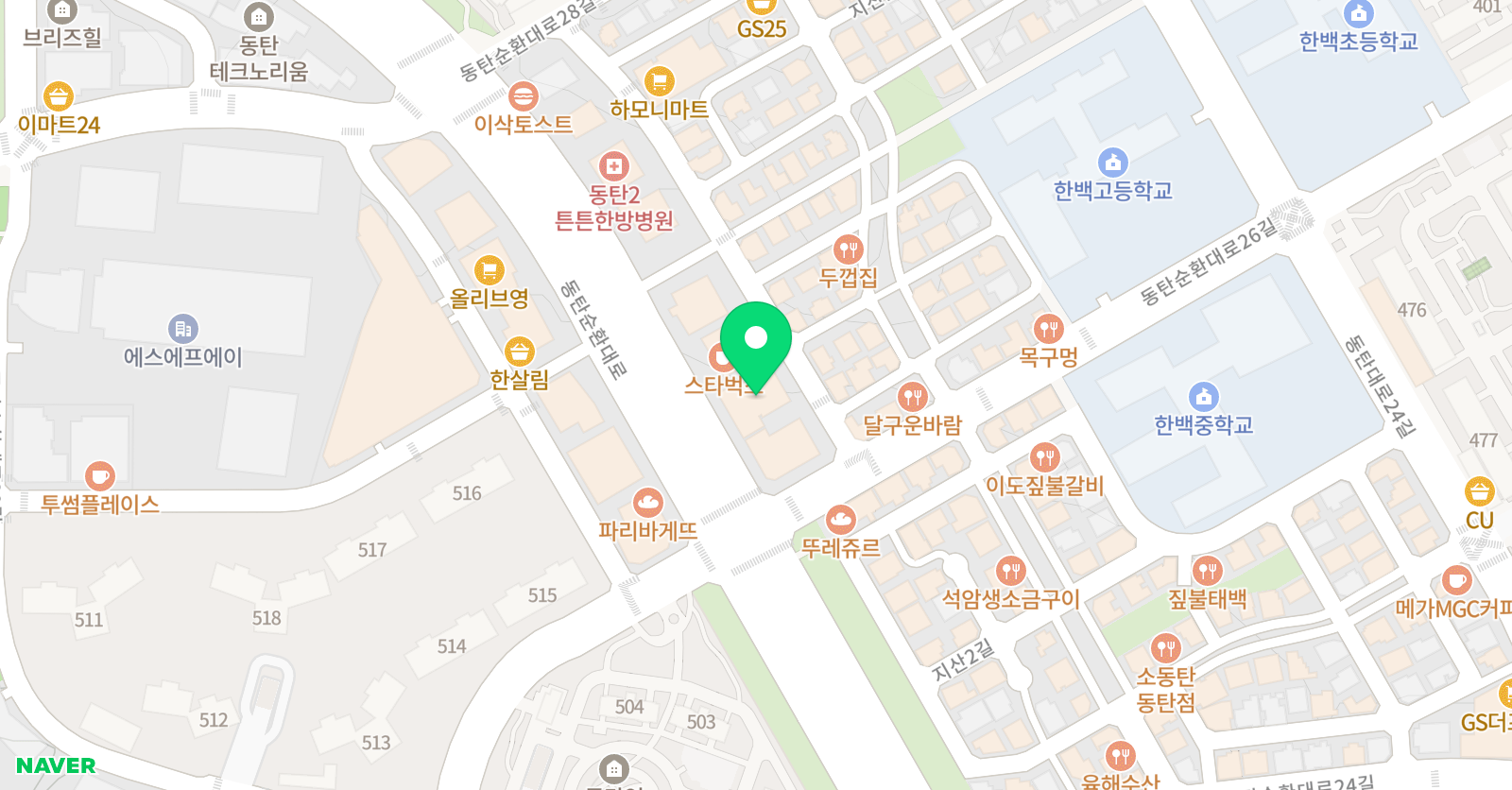 펜톤 미술학원 2동탄캠퍼스 위치