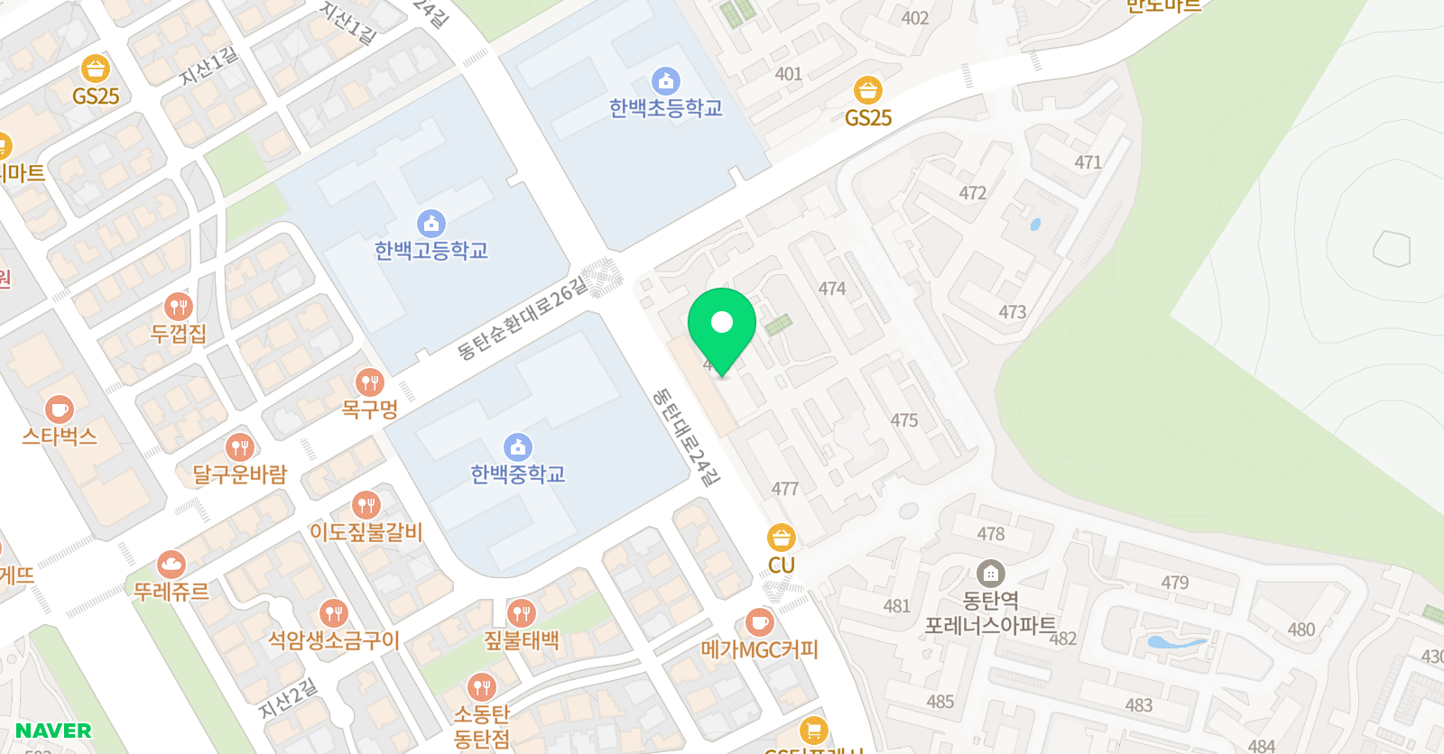 빨간펜 수학의달인 동탄2에듀부영점 위치