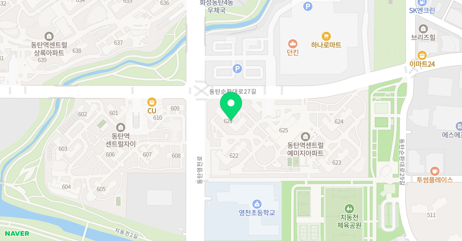 미래엔영어수학리드인독서학원 동탄영천점 위치