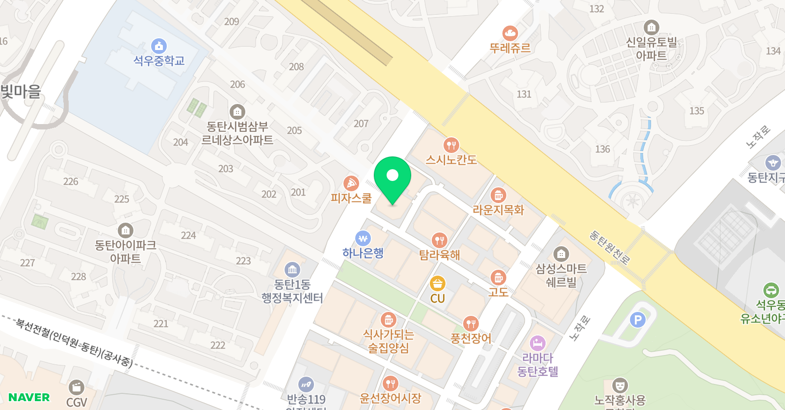 애니그린 미술학원 초/중등관 위치