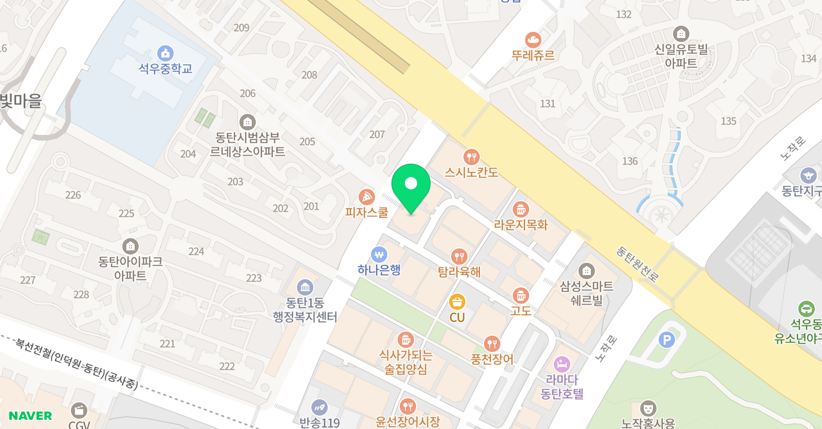 YBM ECC 1동탄 위치