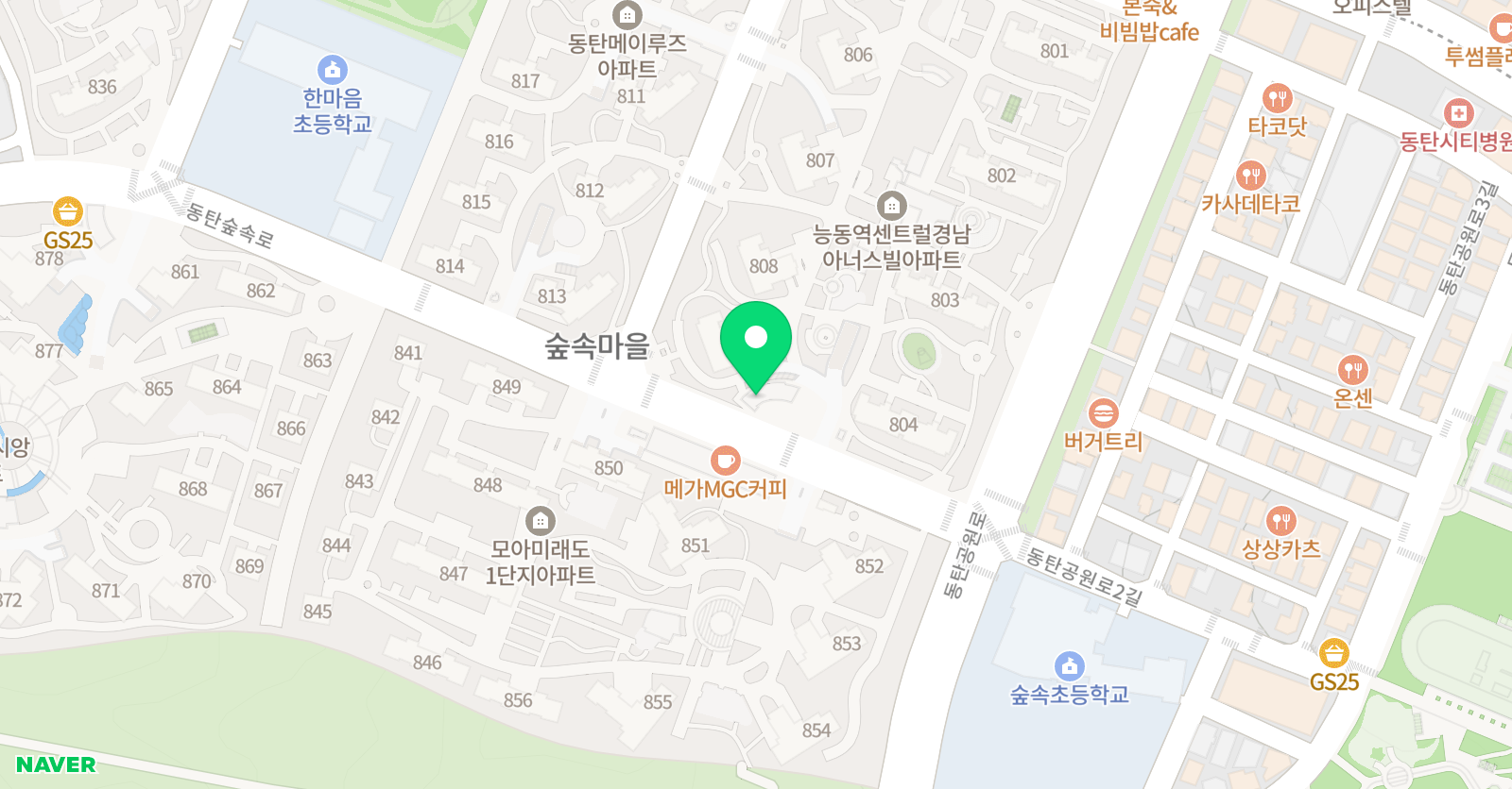 마음숲 음악학원 위치