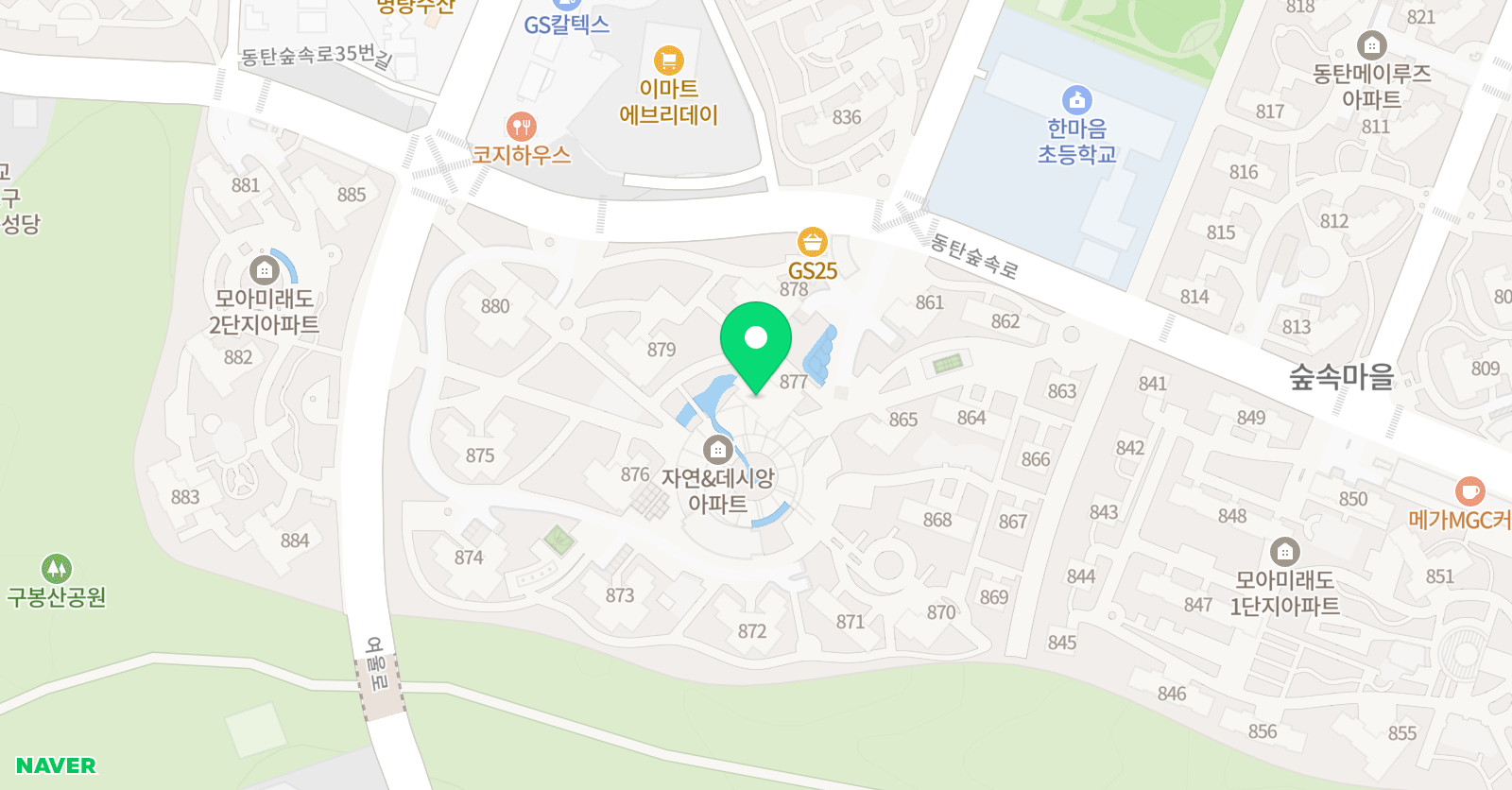 놀작마이아트 숲속마을앳홈 위치