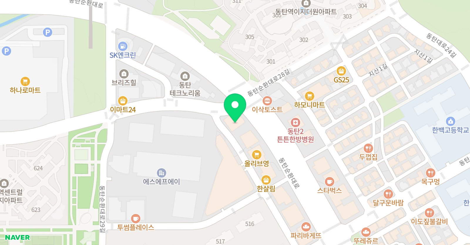 청담 어학원 동탄2브랜치 위치
