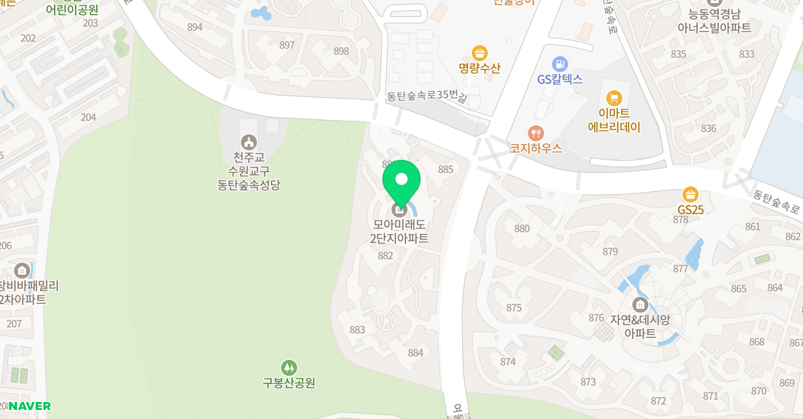 한우리 독서토론논술 숲속모아2단지교실 위치