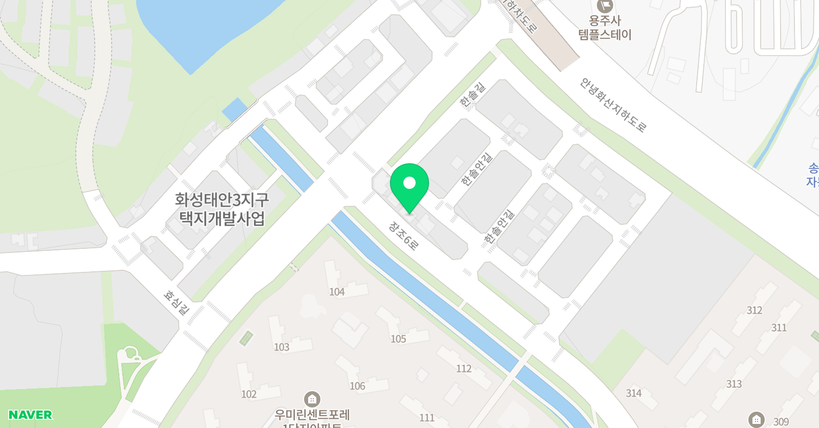 용인대흑호 태권도 위치
