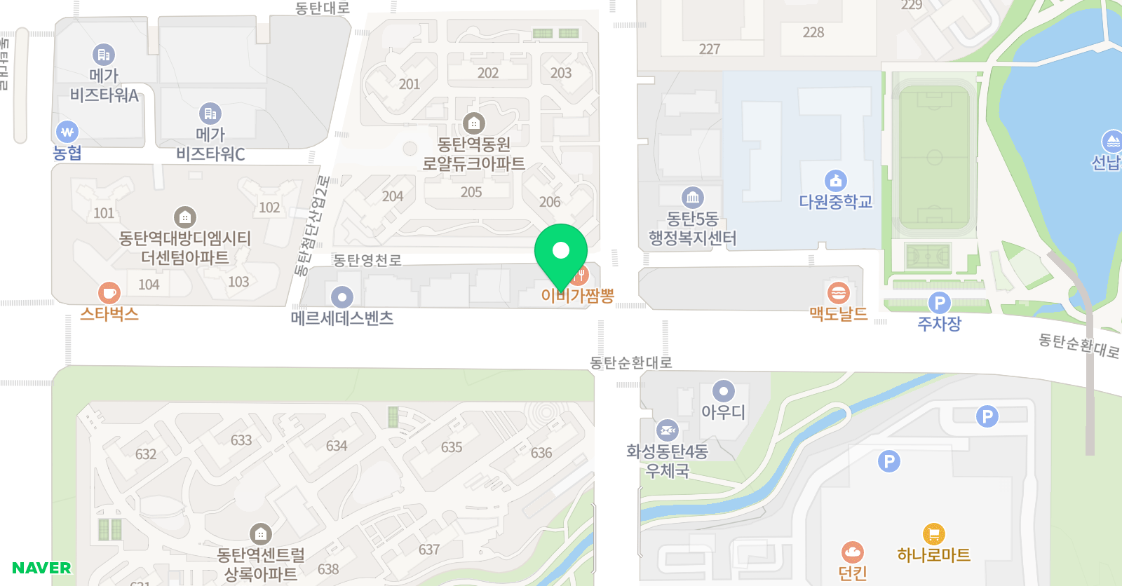 스마트해법 수학학원 동탄다원점 위치