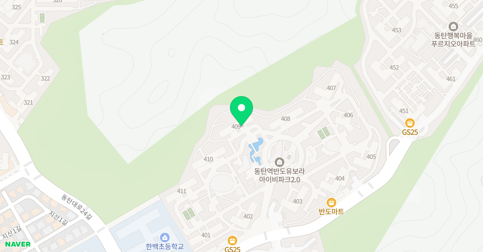 빨간펜 수학의달인 반도유보라2차점 위치