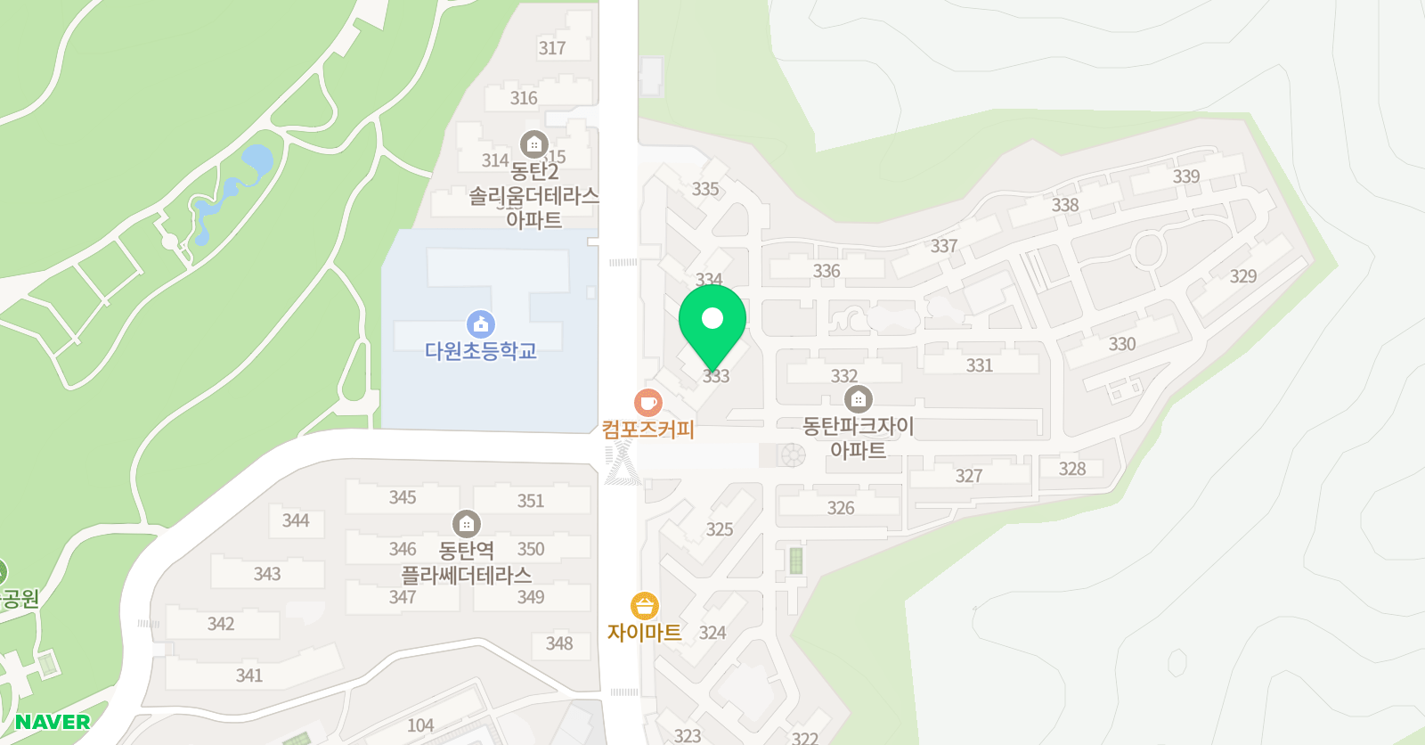 한우리 독서토론논술 동탄파크자이점 위치