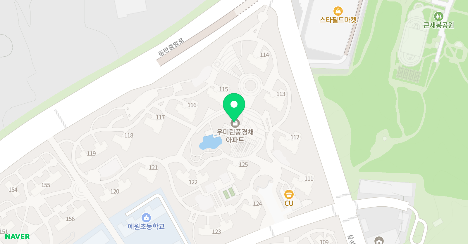 뮤엠 영어 예당마을우미린NEST 위치