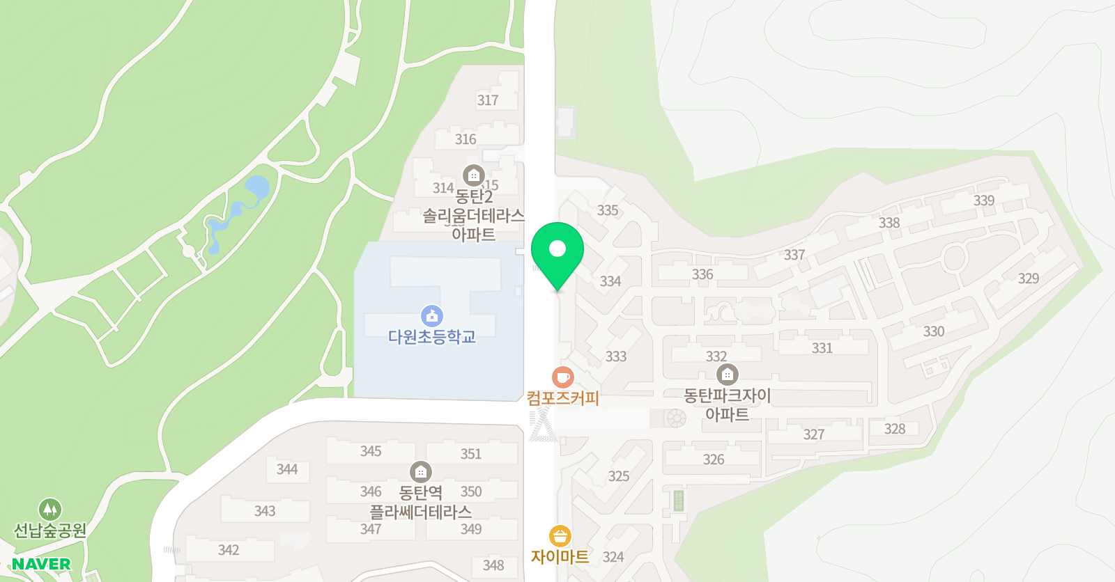 리드인 동탄파크점 위치