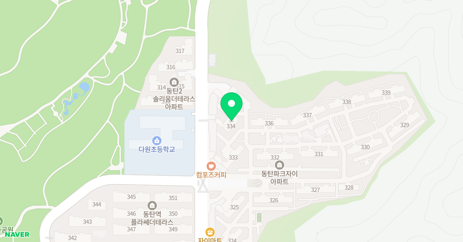 빨간펜 수학의달인 동탄2파크자이점 위치