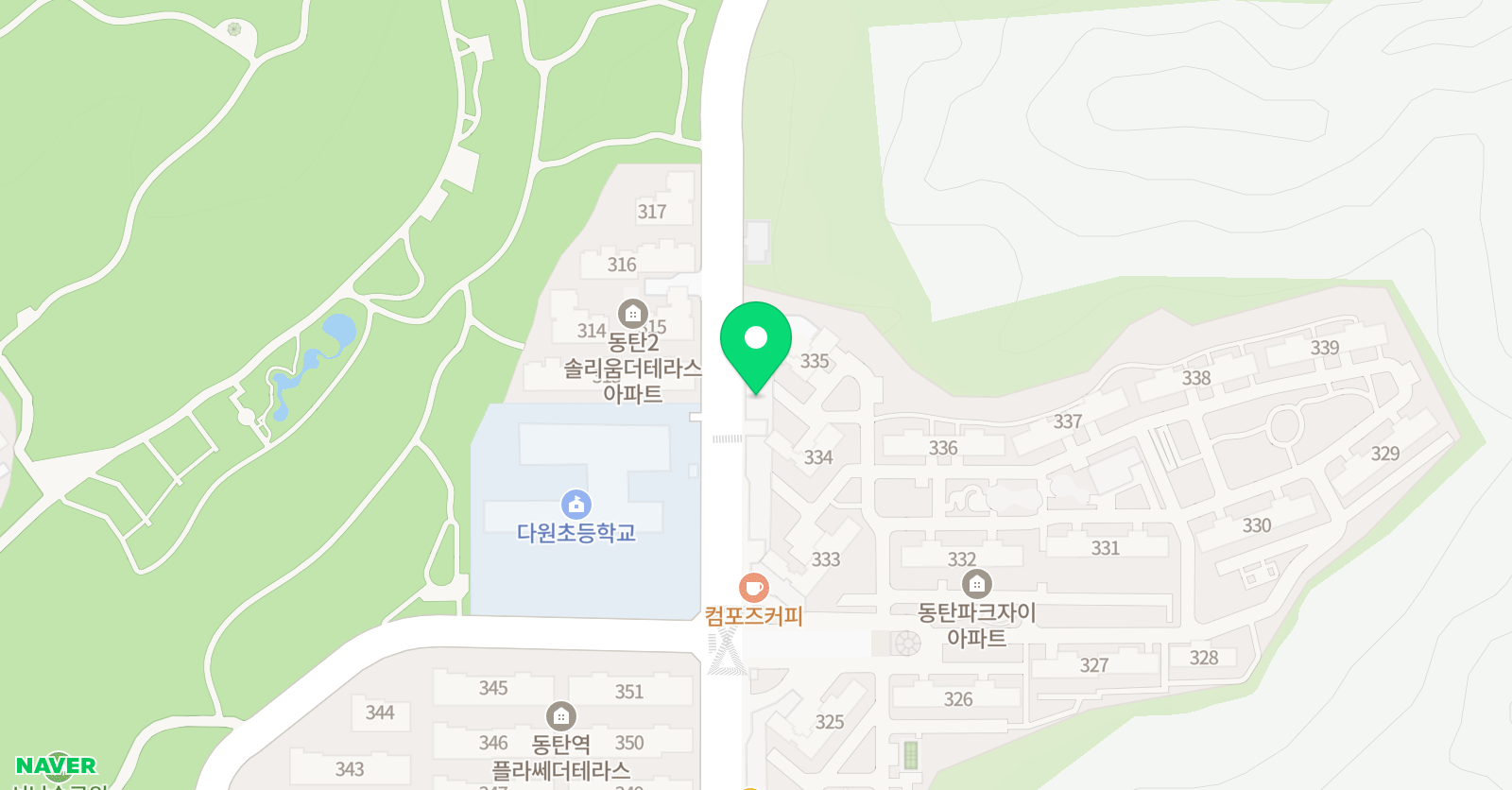 용인대 다원 TOP 태권도 위치