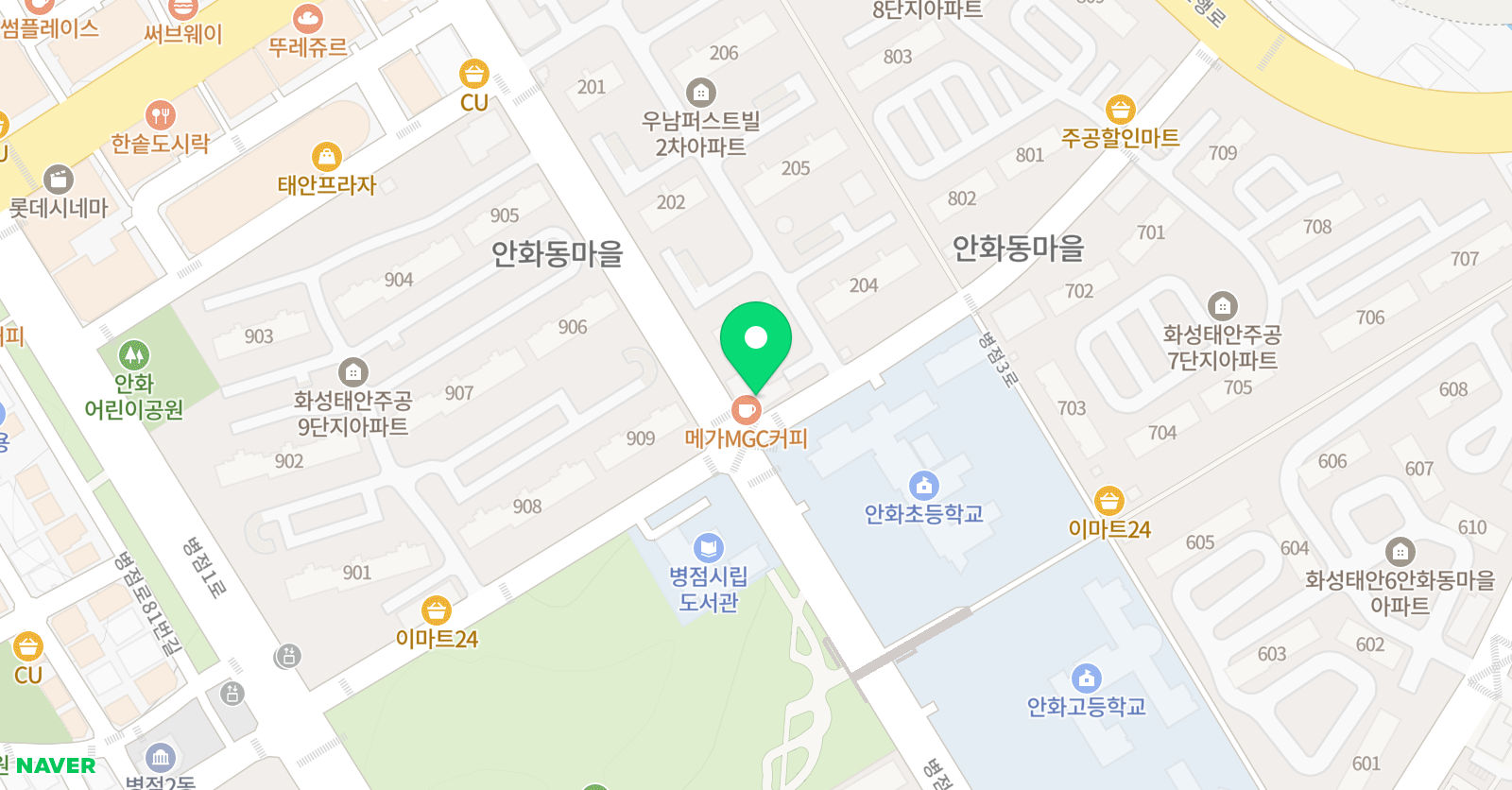 에듀플러스뮤엠 학원 메릭스 해법수학 위치