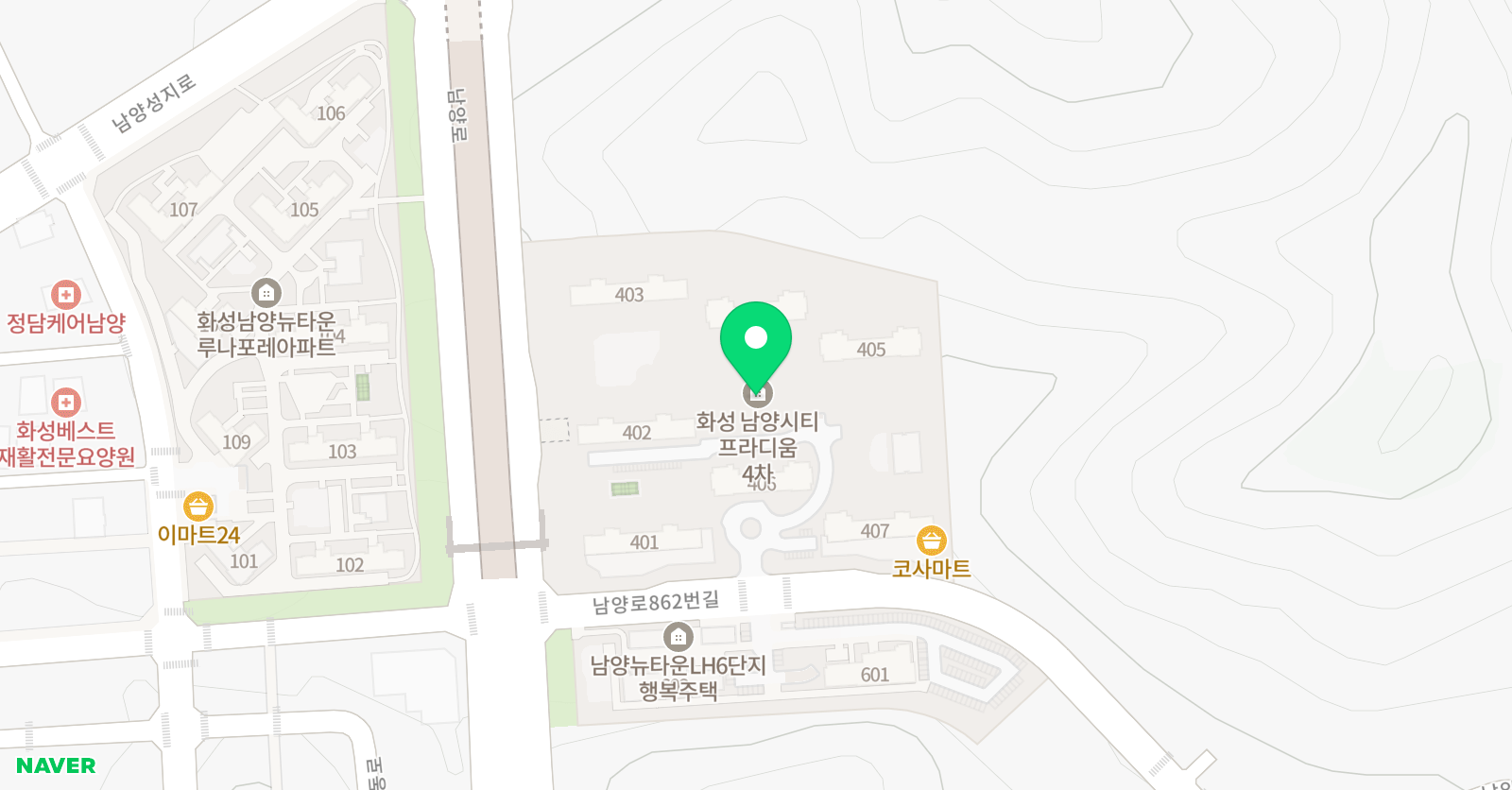 공터영어 남양시티프라디움센터 위치