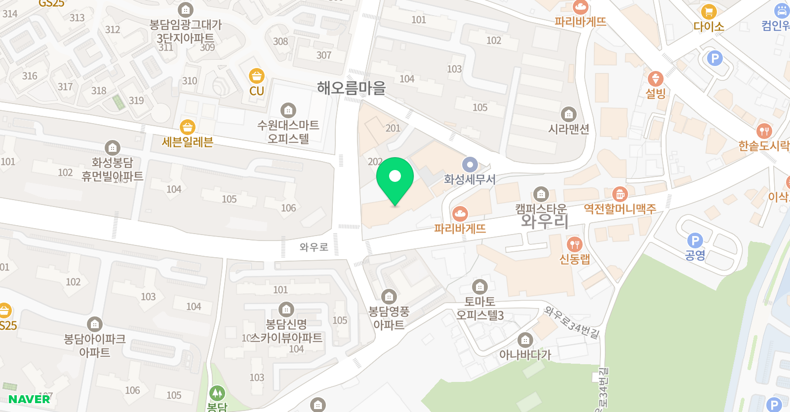 윤선생우리집앞영어교실 와우해밀점 위치