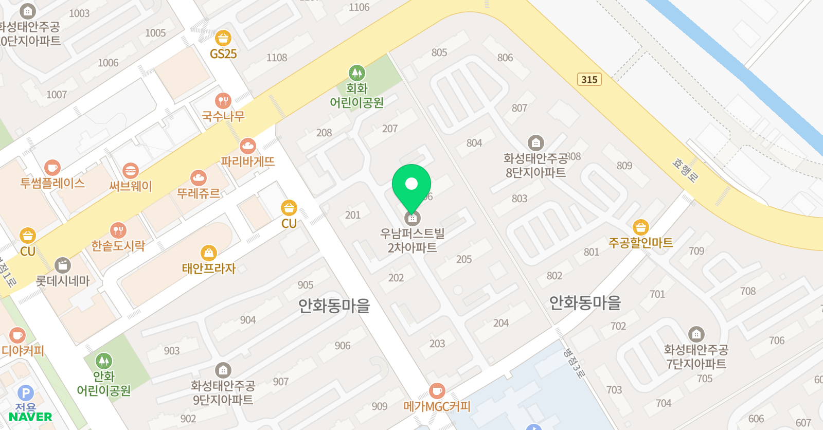 공부가재밌는 학원 위치