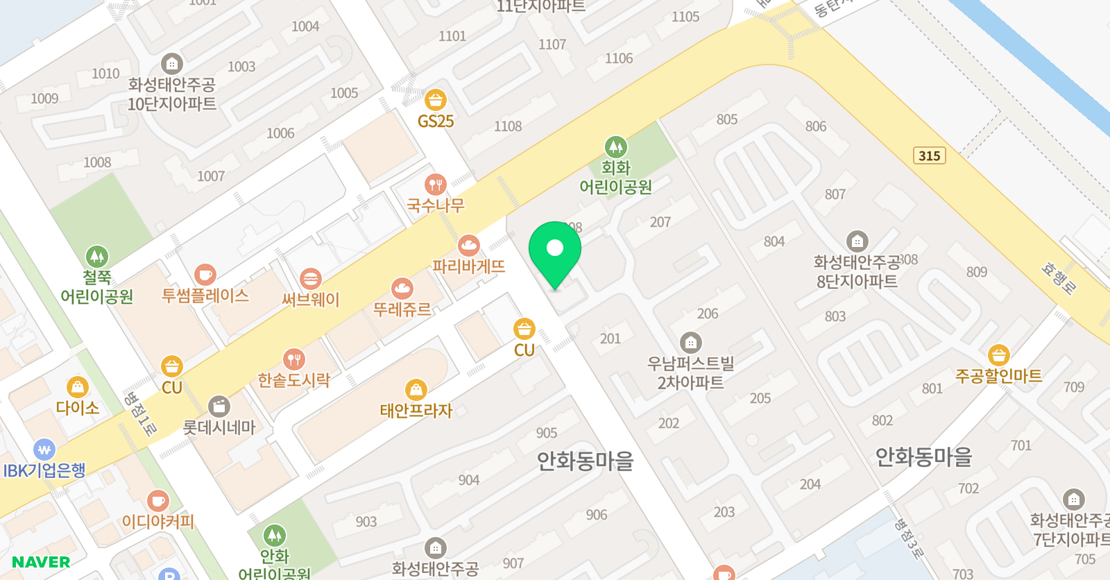 한울 태권도 위치