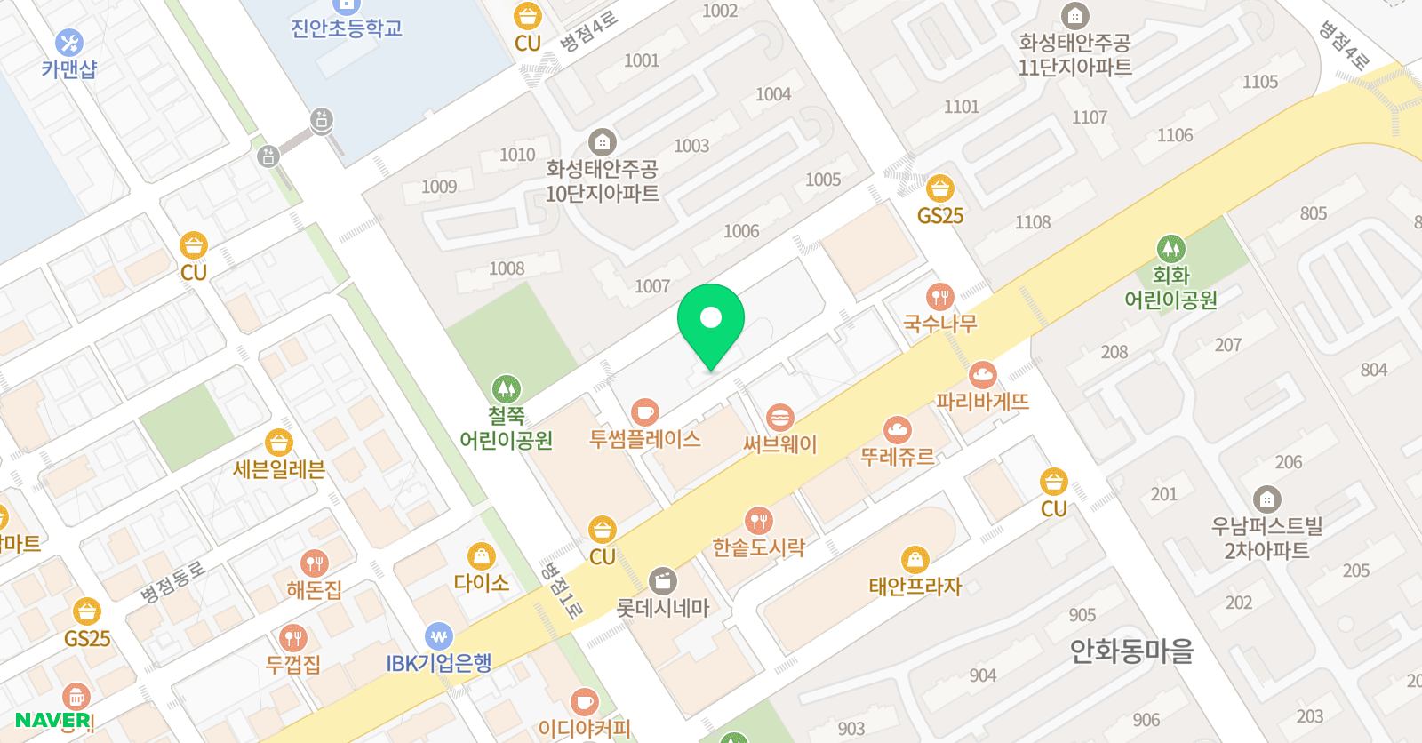 메가스터디교육 엠베스트 SE 초중고전과목학원 위치
