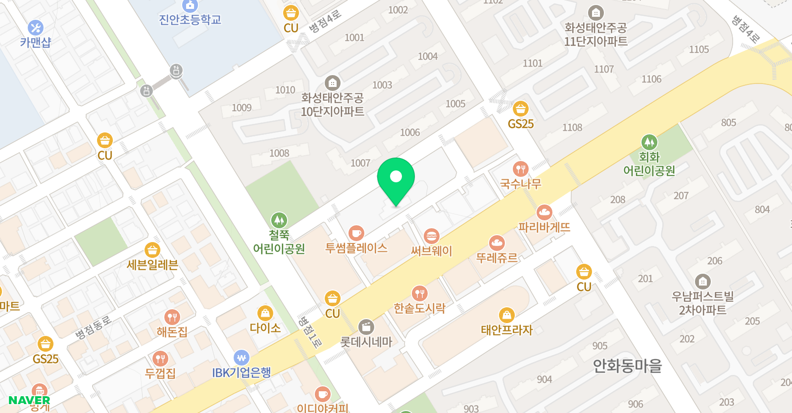 푸르넷 공부방 동탄지점 위치
