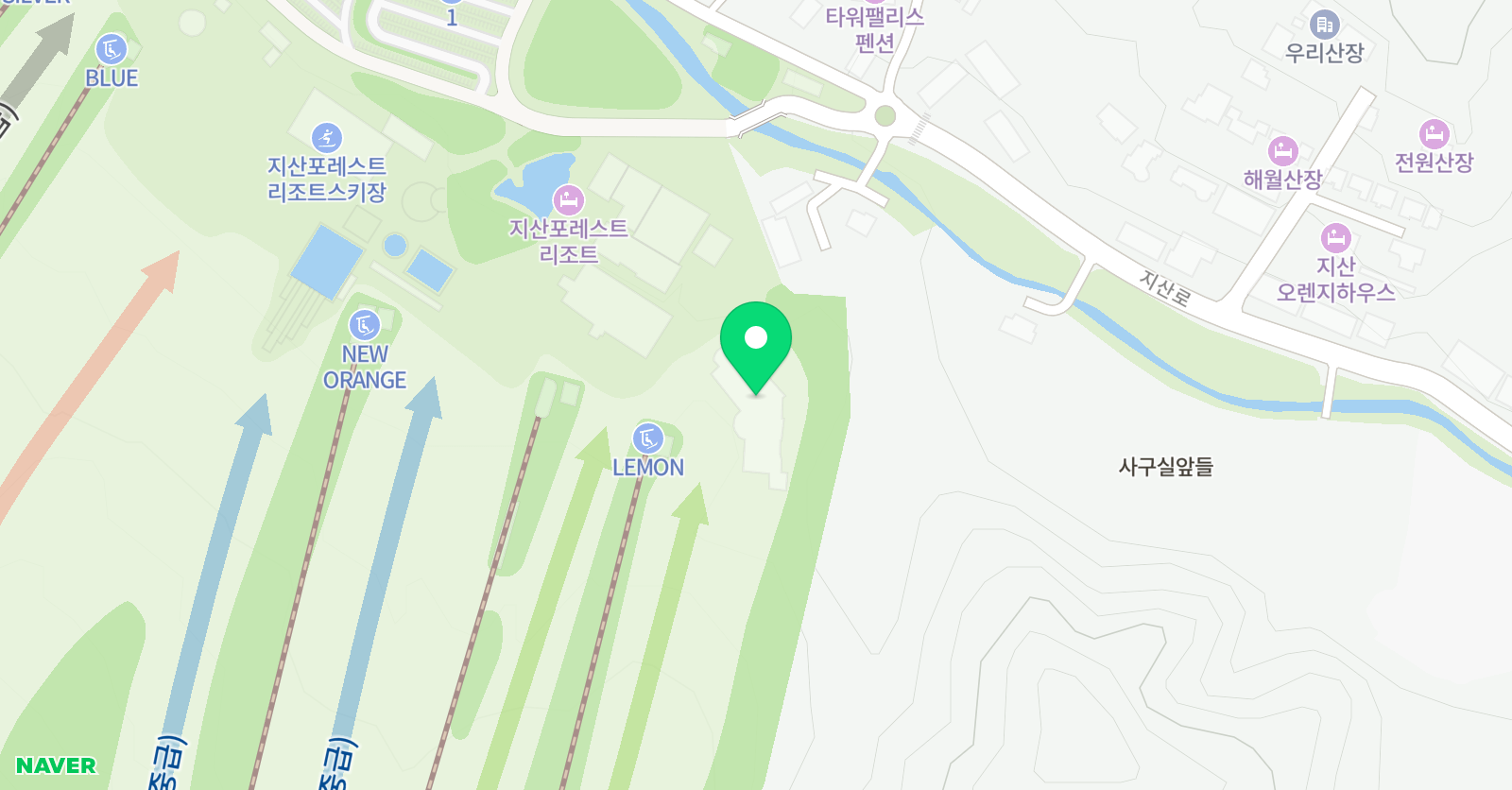로렌어린이스키학교 지산점 위치