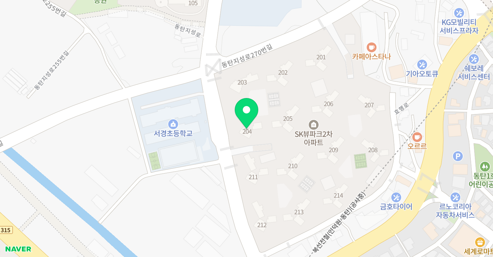 3030 영어학원 기산서경초 러닝센터 위치