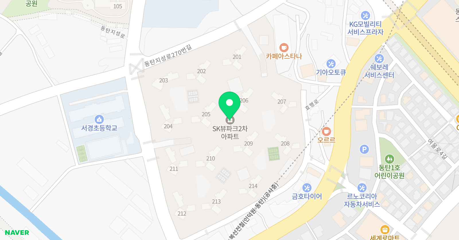 용인대위너스 태권도장 위치