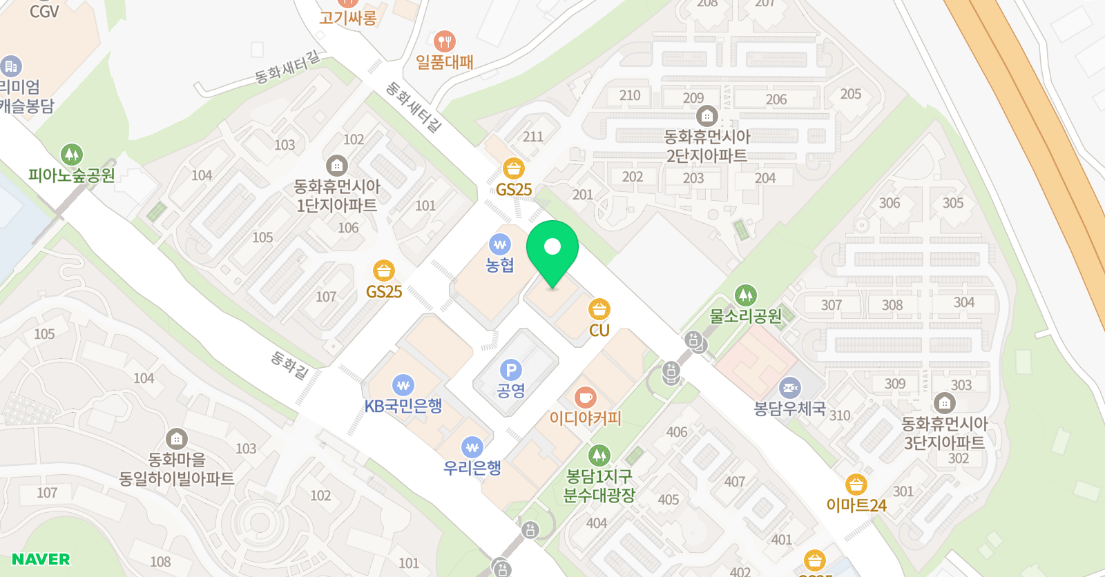 ILS 영어학원 봉담점 위치