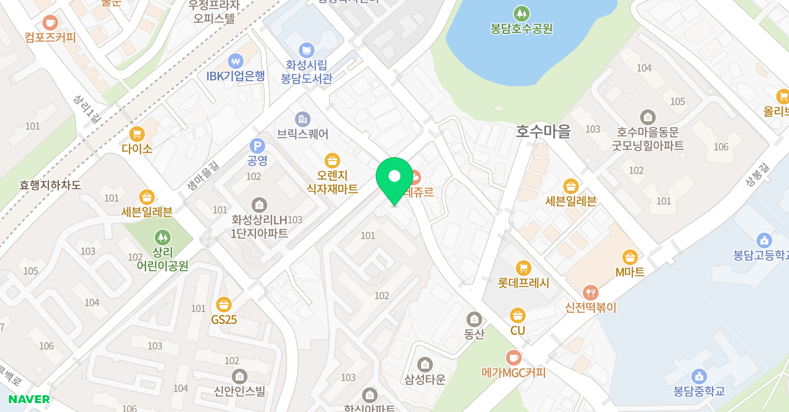 스마트해법 수학 봉담한신교실 위치