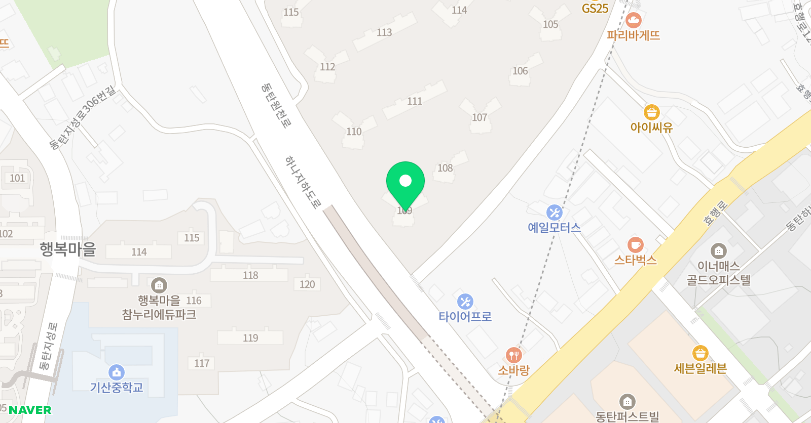 T클래스 신동탄SK뷰파크점 위치