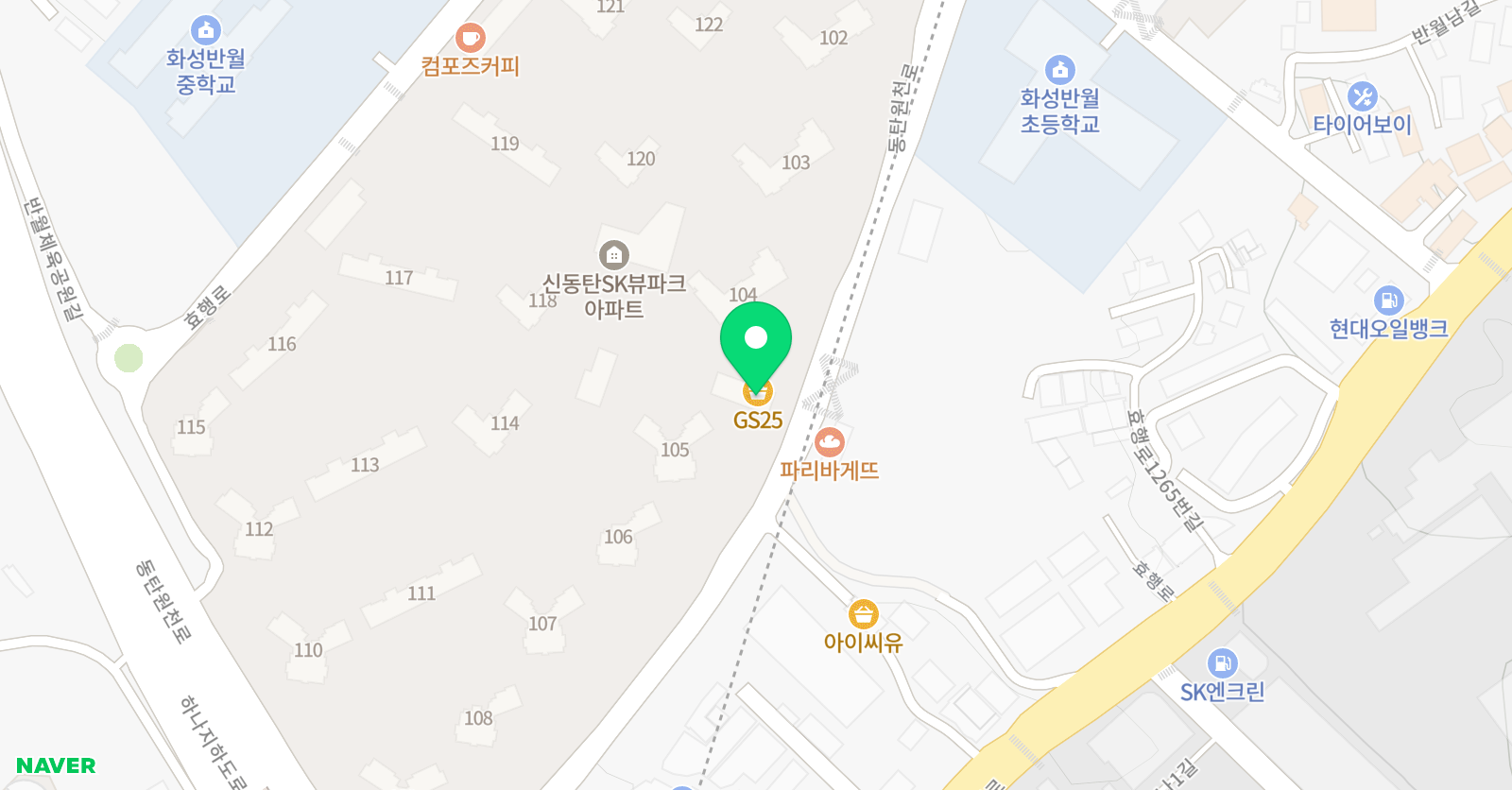 뮤엠 영어 신동탄SK뷰1차NEST 위치