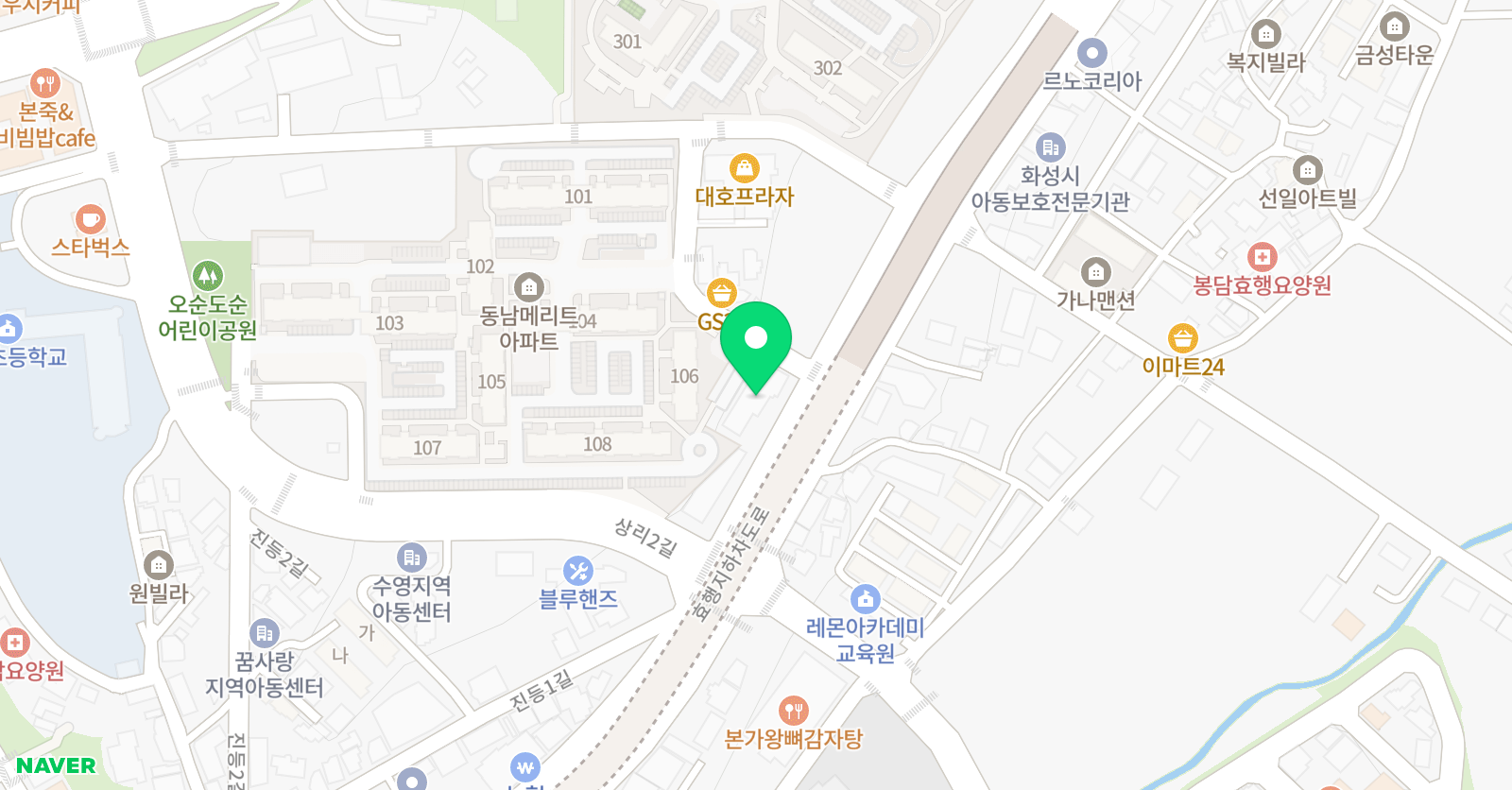 더오름 수학 봉담캠퍼스 위치